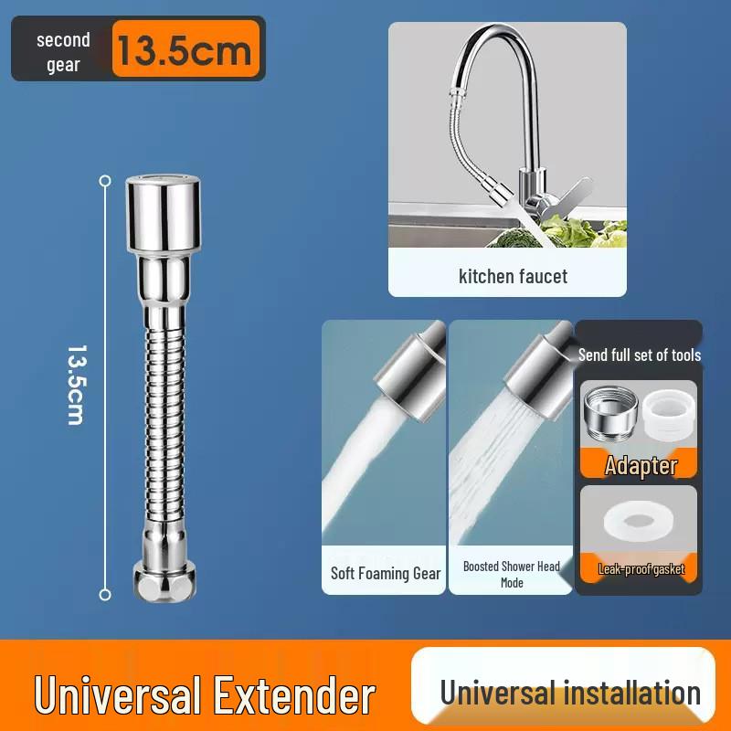 Universal Bendable Faucet Extender: Splash-Proof Aerator for Home Use