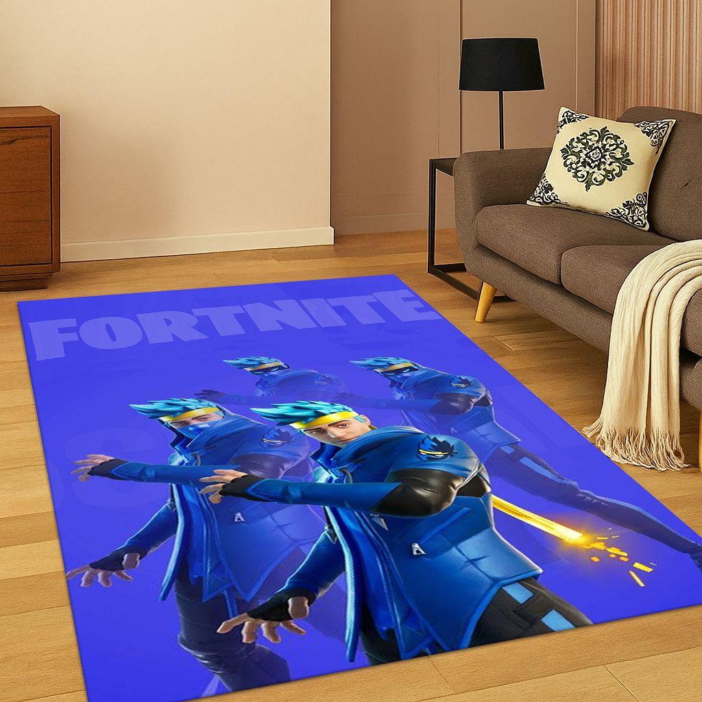 

3D Килим-килимок з мультфільмом гри F-Fortnite для Спальні Вітальні Дивана Килимок для дверей Декор для дому, Килимок для ігрової зони дітей Нековзкий Різдвяний Подарунок 40x60cm