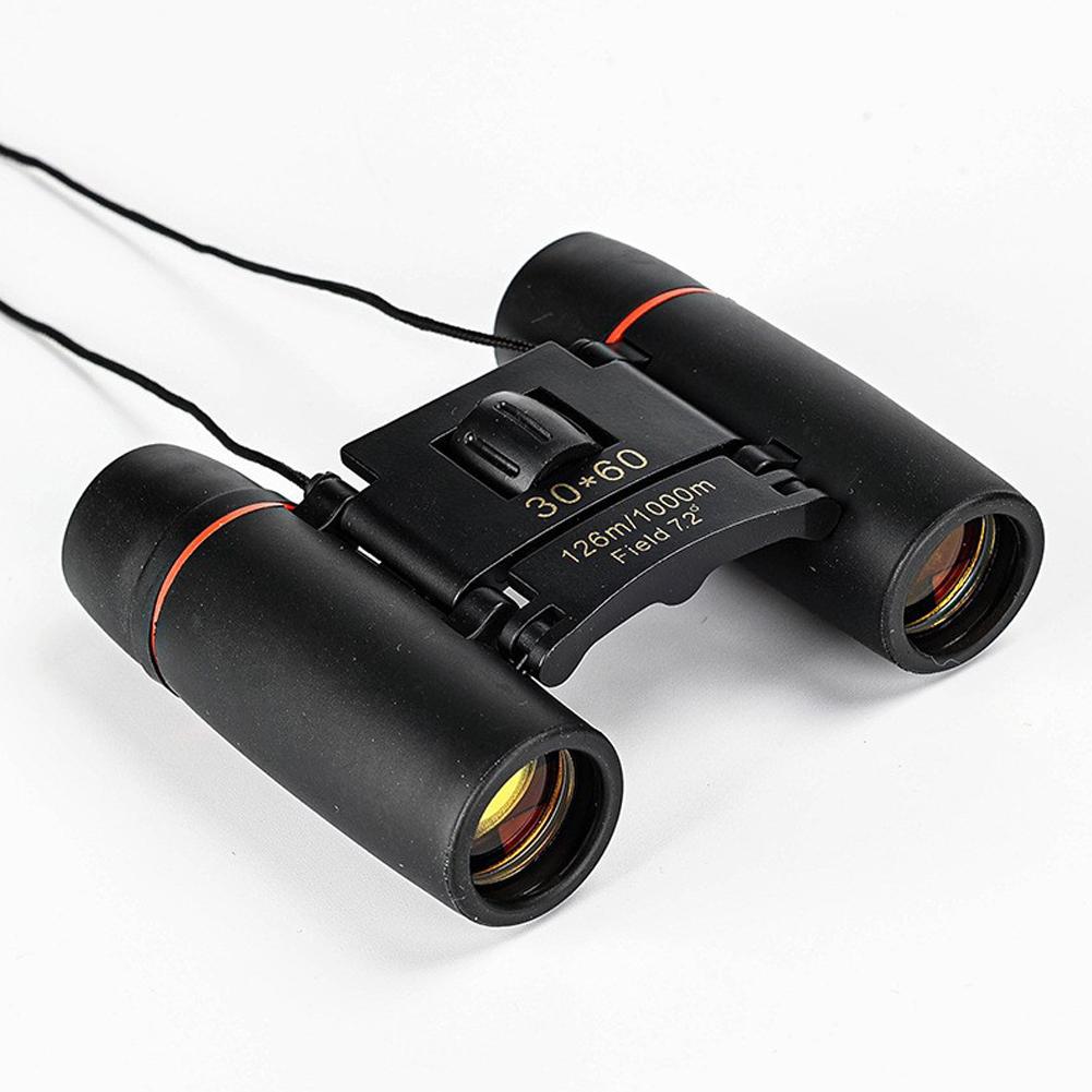 1000m 30x60 Compact Zoom Binoculars Long Range Folding HD Powerful Mini Outdoor Telescope Optics Hunting Sports Camping Tourism