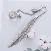 Page Holder Feather Bookmark Crystal Pendant Dried Flower Flower Specimens Metal Book Mark Bookmark