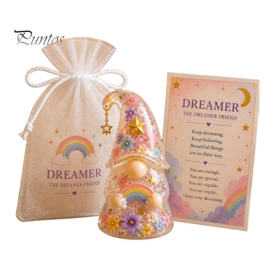 Gnome Statue Emotional Support Pocket Gift, Encouragement Figurine for Desk Decor, Motivational Keepsake Friends, Positive Energy And Luck Charm