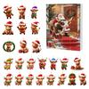 Scottish Highland Cow Advent Calendar Christmas 24 Days Funny Cow Countdown 2D Design Holiday