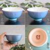 Waza no Kura Stylish Kutani Ware Rice Bowl Silver Glaze Ceramic Rice Bowl Brand Japanese Tableware Made in Japan Perfect Gift for and 88th Birthdays -