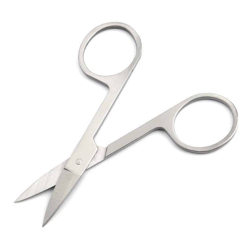 Round-Head Stainless Steel Eyebrow & Beard Trimming Scissors for Beauty & Nose Hair