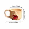 300ml Movable Tongue Cup Playful Ceramic Mug Water Cup Restless Tongue Cup  Gift
