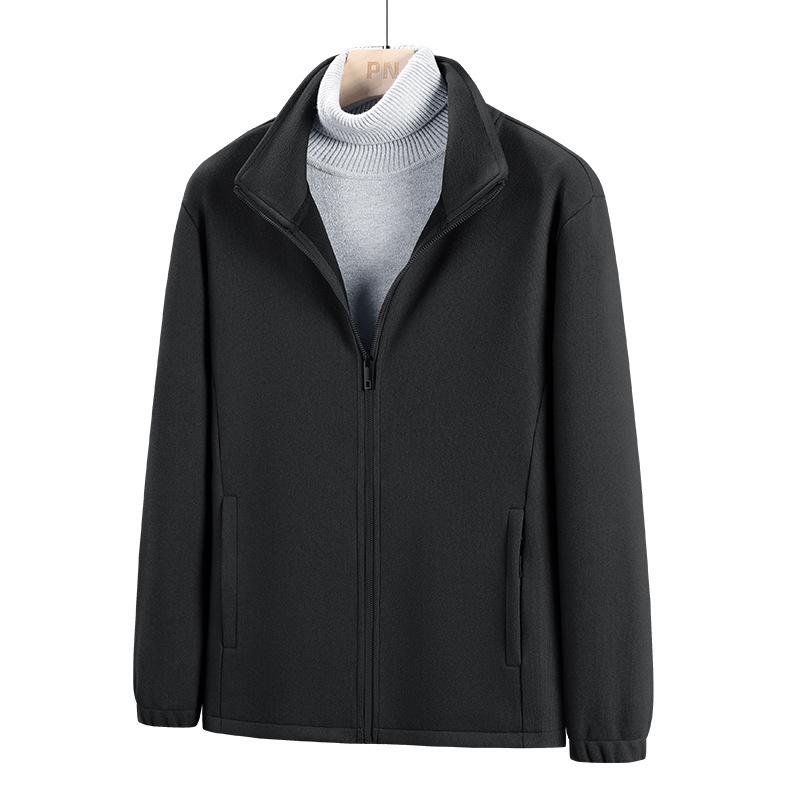 Pánská nadměrná oboustranná fleecová mikina kardigan v evropském a americkém stylu