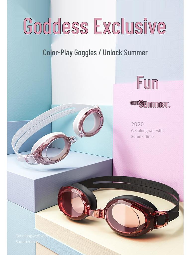 Xinhang Prescription Adult Swim Goggles: Waterproof, Anti-fog, Printable Logo, Myopia Available