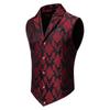 Męska kamizelka w paisley w stylu wiktoriańskim, steampunkowy gorset, dopasowana, z kołnierzykiem, formalna, codzienna, retro, elegancka, na zamówienie