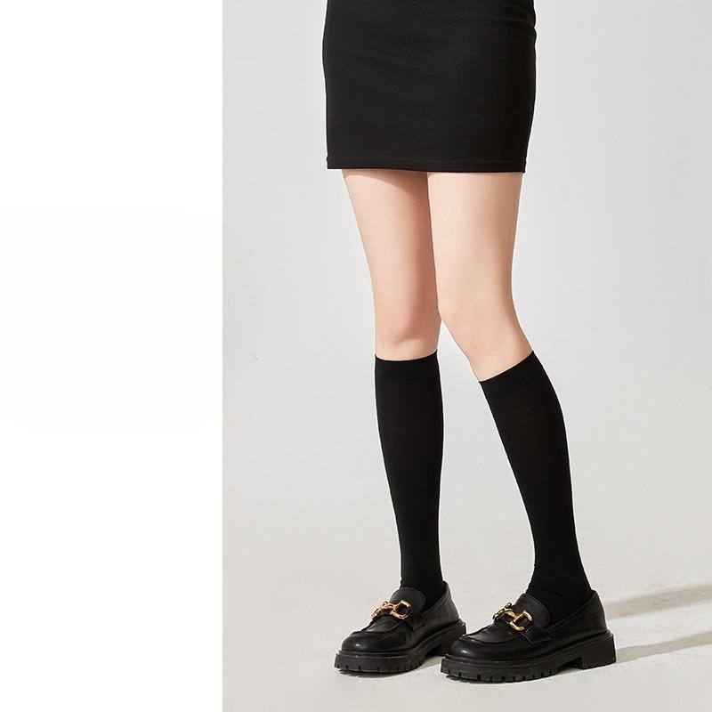 

Женские Тонкие Весенне-Летние Дышащие Гольфы-Трубы, Не Сползающие, Эластичные, Компрессионные Гольфы до Икры 1 pair чёрный