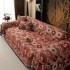 1PC Bohemian Style Sofa Cover, Vintage Sofa Blanket, Pet Scratch Proof for Bedroom Office Living Room Home Decor for New Year