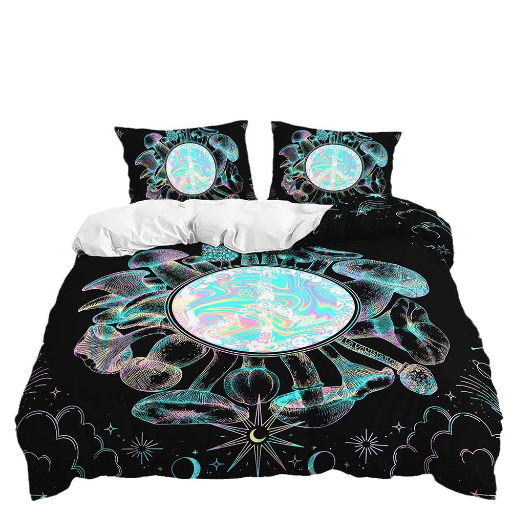 Three-Piece Mushroom Magic Plant Quilt Set Bedding Kit Children'S Room
