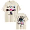 Rapper Chris Brown Breezy Bowl XX Tour 2025 Tshirt Unisex Women Hip Hop Fashion Oversized Short Sleeve T Shirts Streetwear Unisex