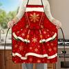 1pc, Christmas Snowflake-themed Apron with Reindeer Elements, a Practical Apron for Both Men and Women, Suitable for Kitchen Bak
