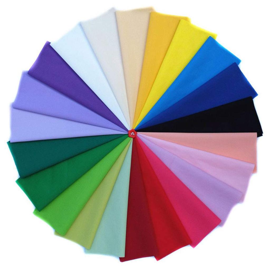 Iikuru Stříhaná Jednobarevná Stylová Řemeslná Bavlna Patchwork Látka Ručně Vyráběná z Látky, Látky, Látky, Odpadků, Sada, (Sada 22)