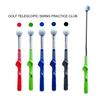Retractable Golf Swing Training Aid Portable Grip Trainer with Click Feedback for Right And Left Handed Golfers Warm Up Stick