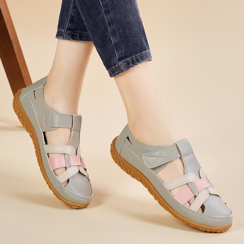 35-44 Letní dámské sandály velkých velikostí Prodyšné sandály s uzavřenou špičkou Ležérní obuv Sportovní sandály