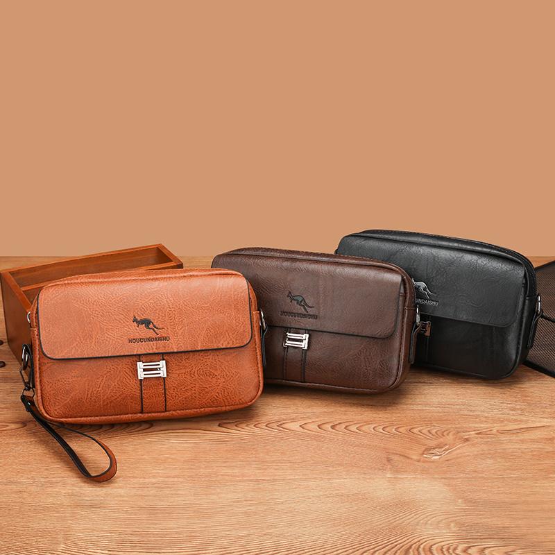 Borse a tracolla in pelle casual mini da uomo borsetta piccola da uomo borsa a spalla da uomo firmata vintage in pelle borsa a tracolla da uomo portafoglio da uomo