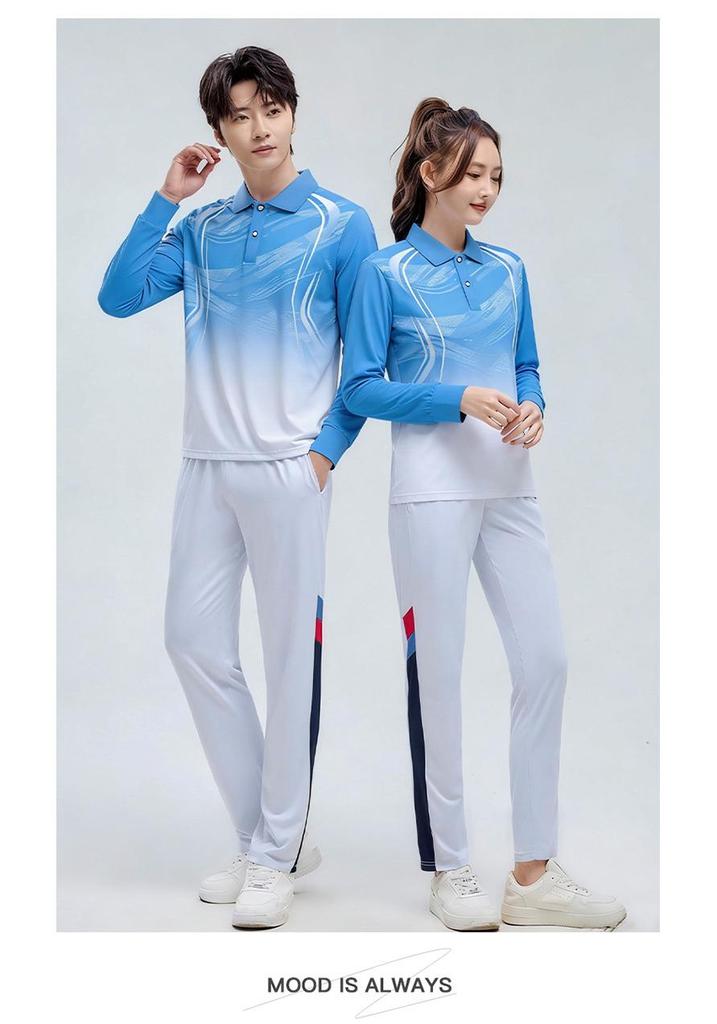 Unisex Long Sleeve Polo Sports Set - Spring/Autumn Team Uniform