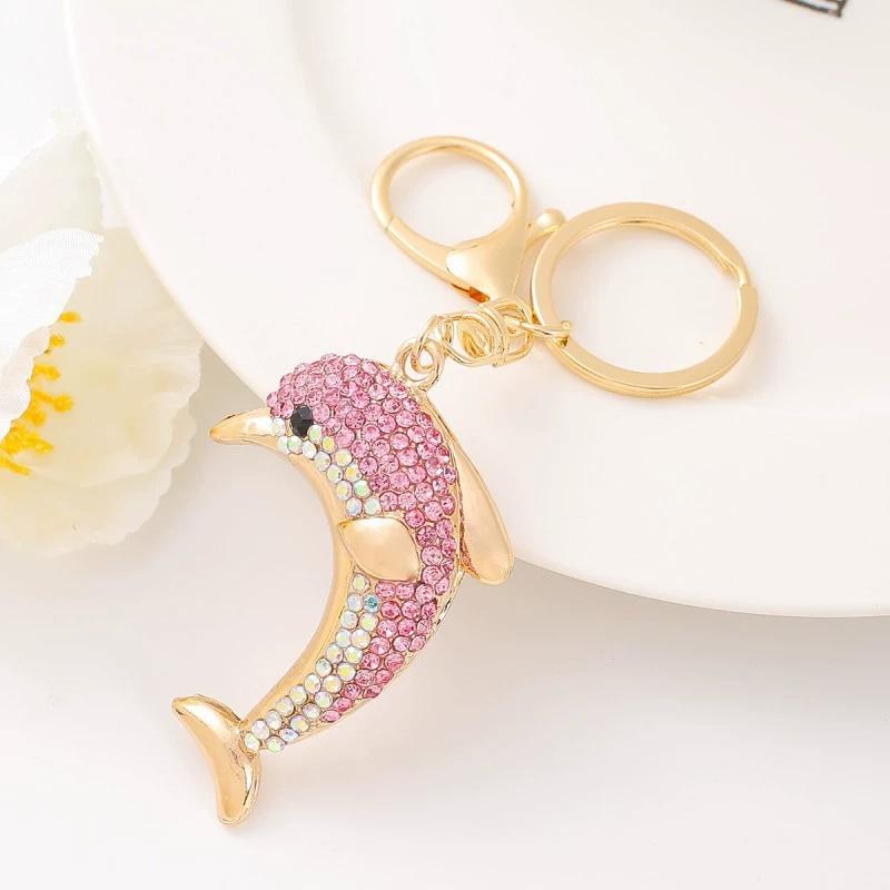 Cute Dolphin Animal Bag Charms Bag Pendant Key Chains Jewelry Couple Pendants Gift Bag Charm