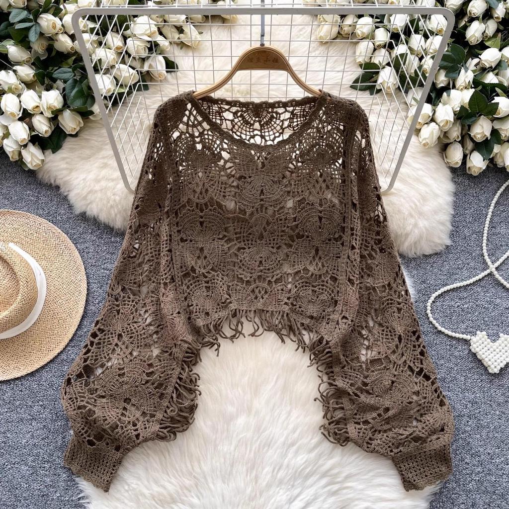 Dimanaf 2024 New Women Bat Vest T-Shirt Knitted Basic Fashion Tops Lace Tees Casual Loose Green Tees