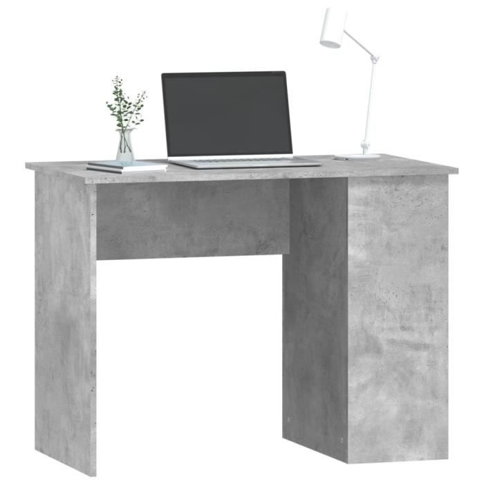 VidaXL Bureau Gris béton 100x55x75 cm Bois d'ingénierie 823028
