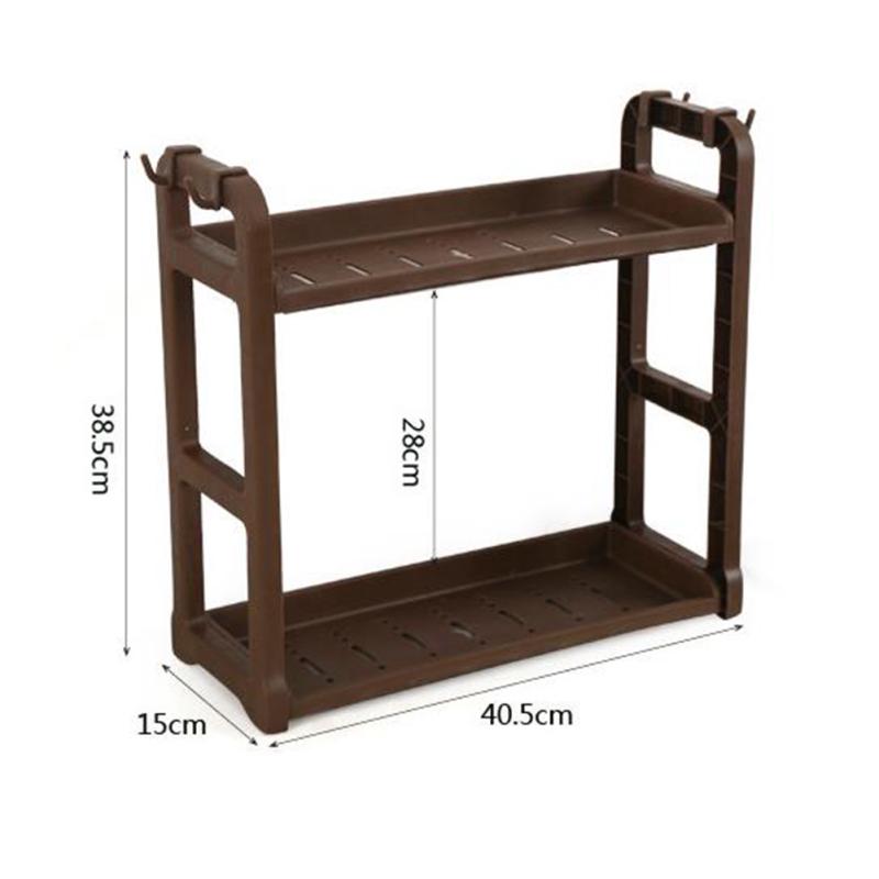 Multifunktionales Doppelschicht-Küchenregal zur Aufbewahrung von Flaschen, Geschirr, Snacks