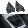 2Pcs Car Shift Shifter Dust Cover for BMW 3 Series E36 E46 M3 Handball Handbrake Shifter Head Black Leather Protective Covers