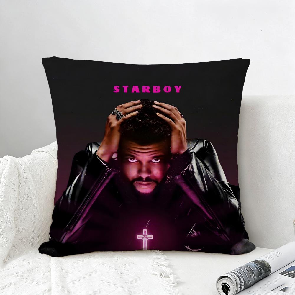 Singer The Weeknd Cushion Cover Natural Linen Pillowcase Set AllinOne Decor for Sofa Bedroom Chair
