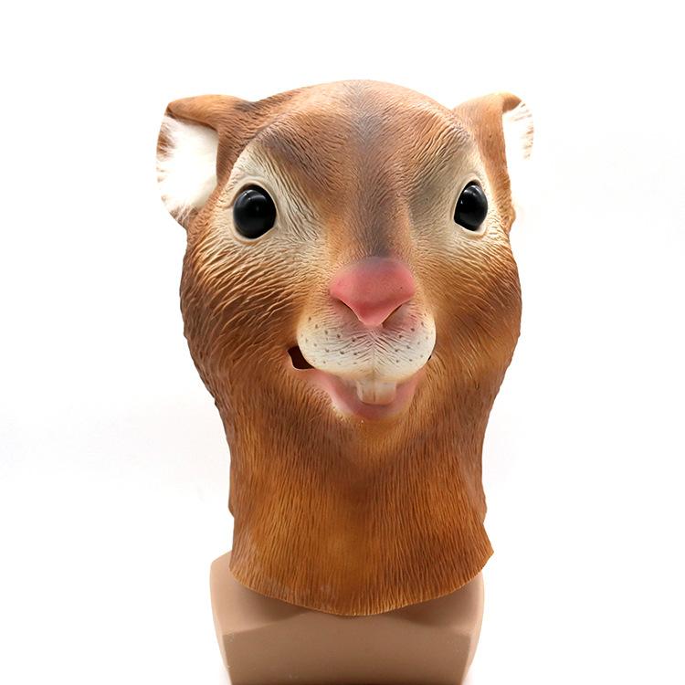

Halloween Latex Squirrel Mask Animal Headgear for Festivals cosplay Party Supplies Head Circumference63cm Le