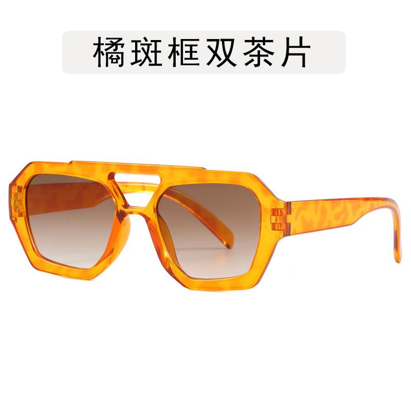 Polygon Shape Women's Sunglasses Double Bridge Anti-glare Sun Glasses for Men Hiking Mountaineering Sun Glass Women