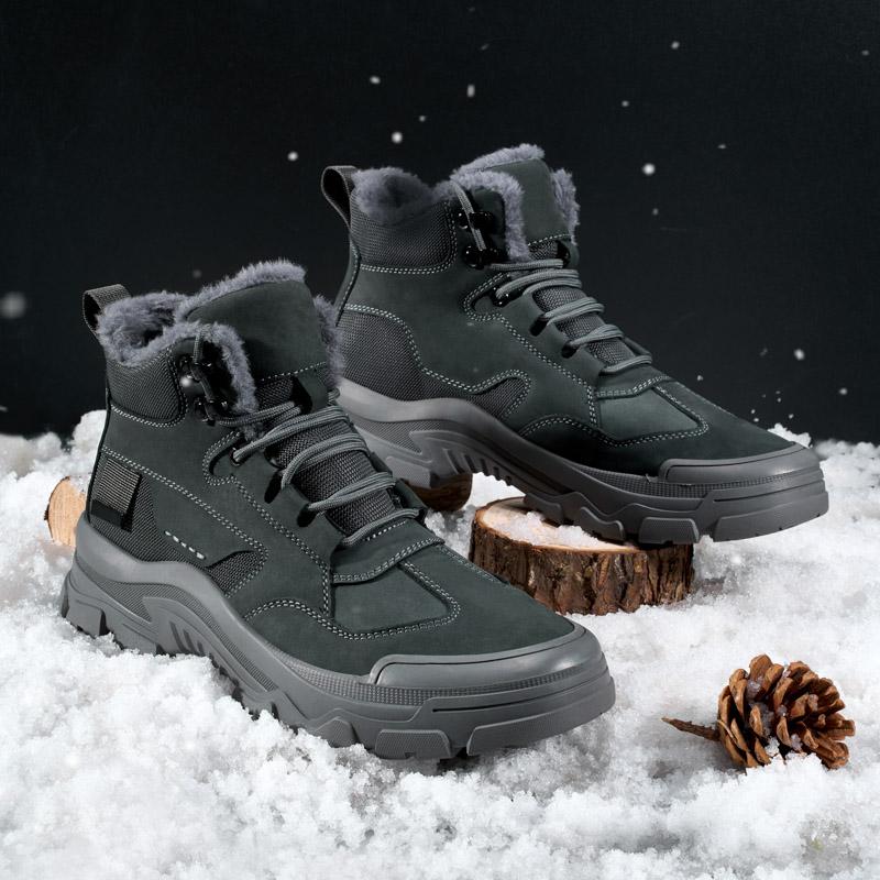 Winter Cotton Men's High-top Boots, Hiking Shoes, Men's Work Shoes,Ankle Boots,Outdoor Boots,Sports Shoes,All-season Mesh Lining
