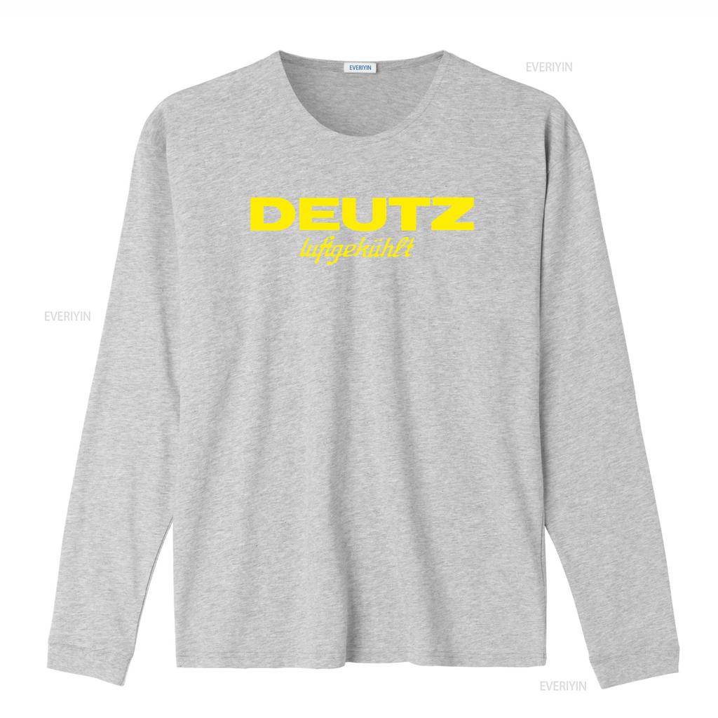 Maglietta Vintage Deutz Raffreddato ad Aria per Uomo Retro Stampa Attrezzature Agricole vintage Lavata Casual abbigliamento di design Traspirante