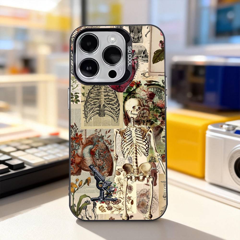 

Человек А-АнатомияС М-Медицинский Чехол для Телефона Для iPhone 17,16,15,14,13,12,11,Pro,XS,Max,Plus,Mini,SE4,E IMD Матовый Черный iPhone17air