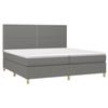 3142282 vidaXL Divan Bed with Mattress Dark Grey 200x200cm Fabric