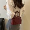 Portable Shell Bag Solid Color Simple Fashion Trend Versatile Casual Retro Shoulder Messenger Bag Premium Feeling Bag