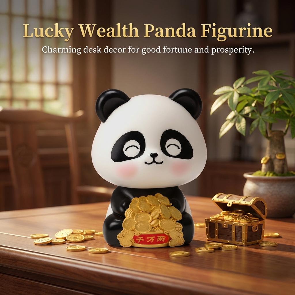 Solar Powered Panda Car Decoration with Nodding Feature for Dashboard or Office Desk