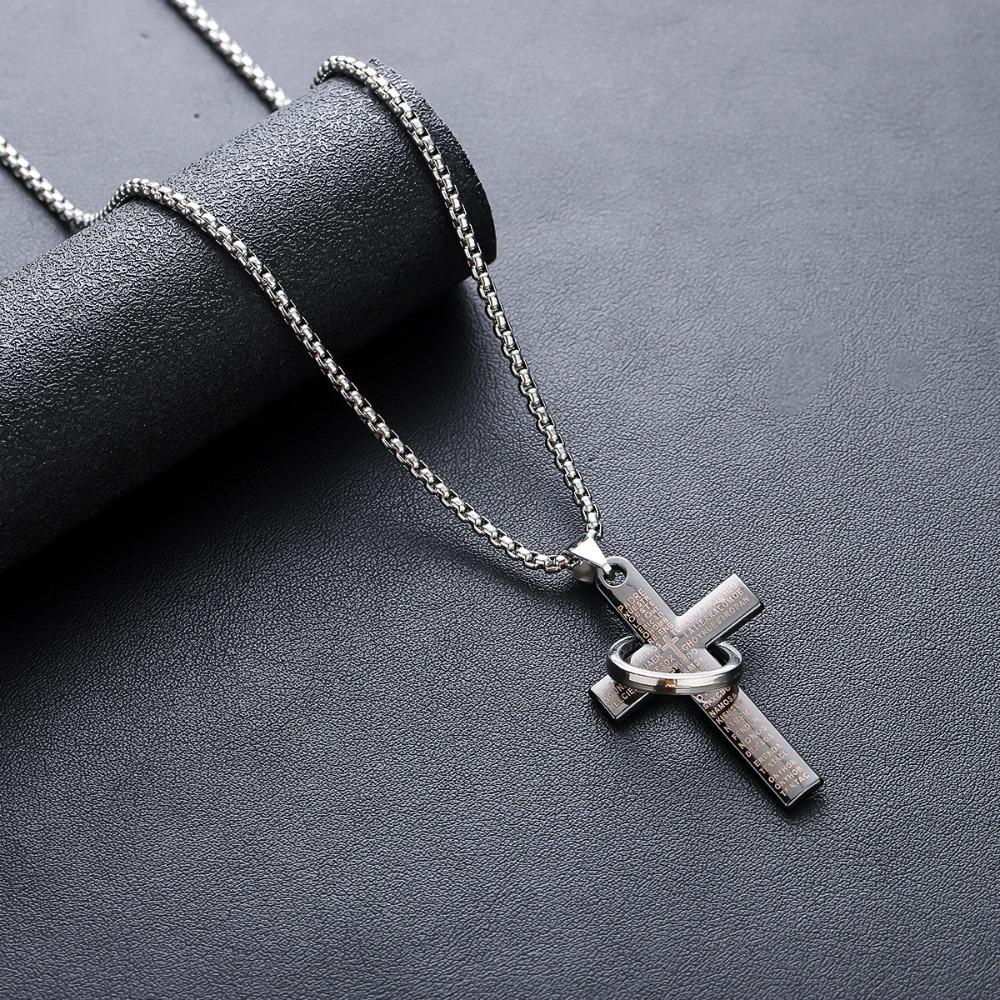 Kreuzkette Herren Titanstahl Nicht Verblassend Hochwertiges Gefühl Vielseitiges Persönlichkeitsdesign Sommer Accessoires Damen Trend Einfacher Schmuck