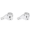 2Pcs Steering Cups Aluminum Alloy RC Car Replacement Parts Accessories for TAMIYA CC01Silver