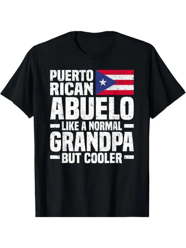 

Men039;s Puerto Rican Pride T-Shirt034;Cooler Than Normal Grandpa034; Fun Gift Casual Unisex T-Shirt XXXL