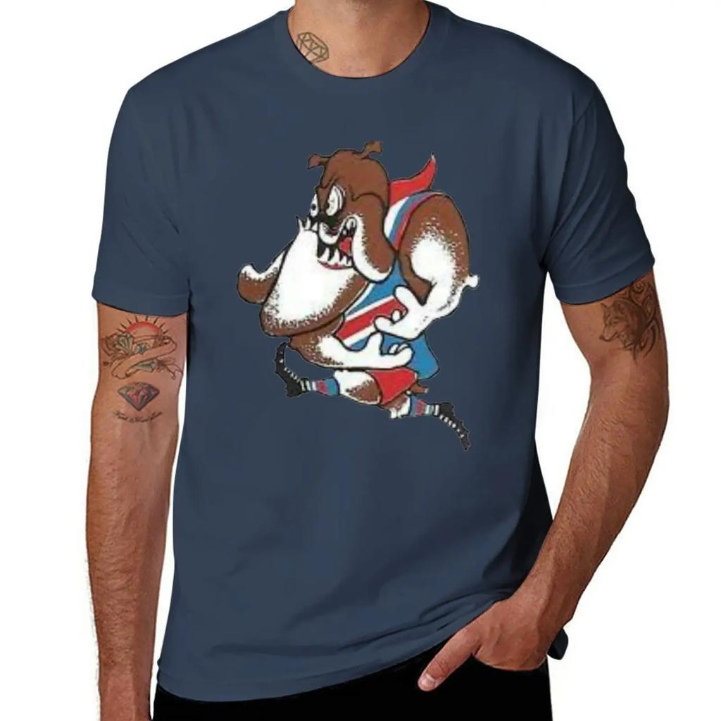 Western Bulldogs Retro - Footscray FC T-Shirt Graphics Korean Fashion Plain Sweat Oversized T Shirt Men