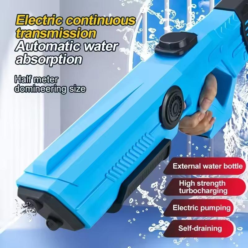 Children Fully Automatic Water Storage Gun Large Capacity Electric Water Absorbing Energy Toy Gun Summer Outdoor Water Toy Gifts