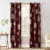 Cortinas Blackout de Natal de Inverno com Flocos de Neve Para Sala de Estar Quarto Tratamento de Janela Persianas Cortinas Cortinas de Cozinha