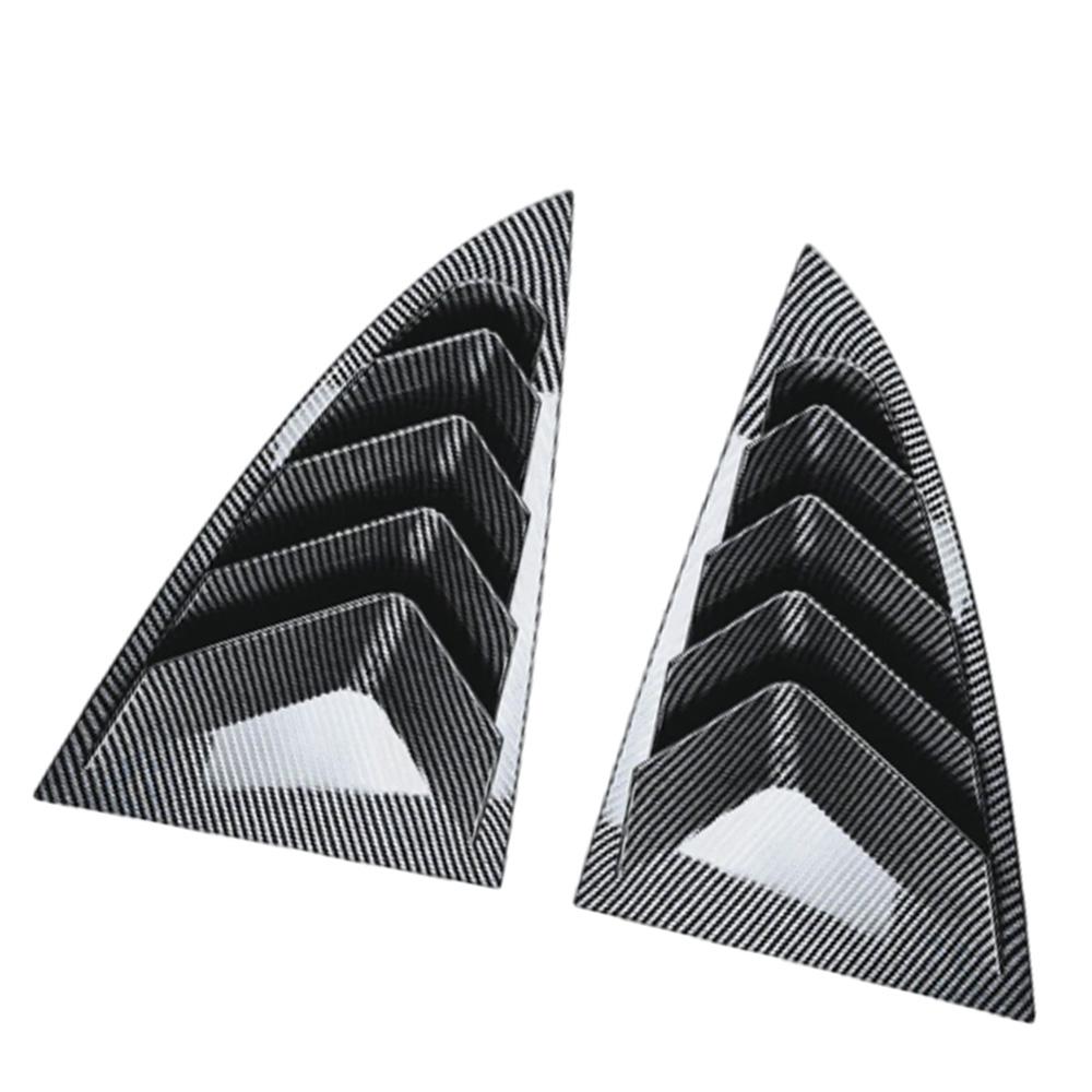 2pcs Rear Car Window Shutter Cover for Tesla Model 3 2024-2025 Louver Side Vent Trim Triangle Accessorie