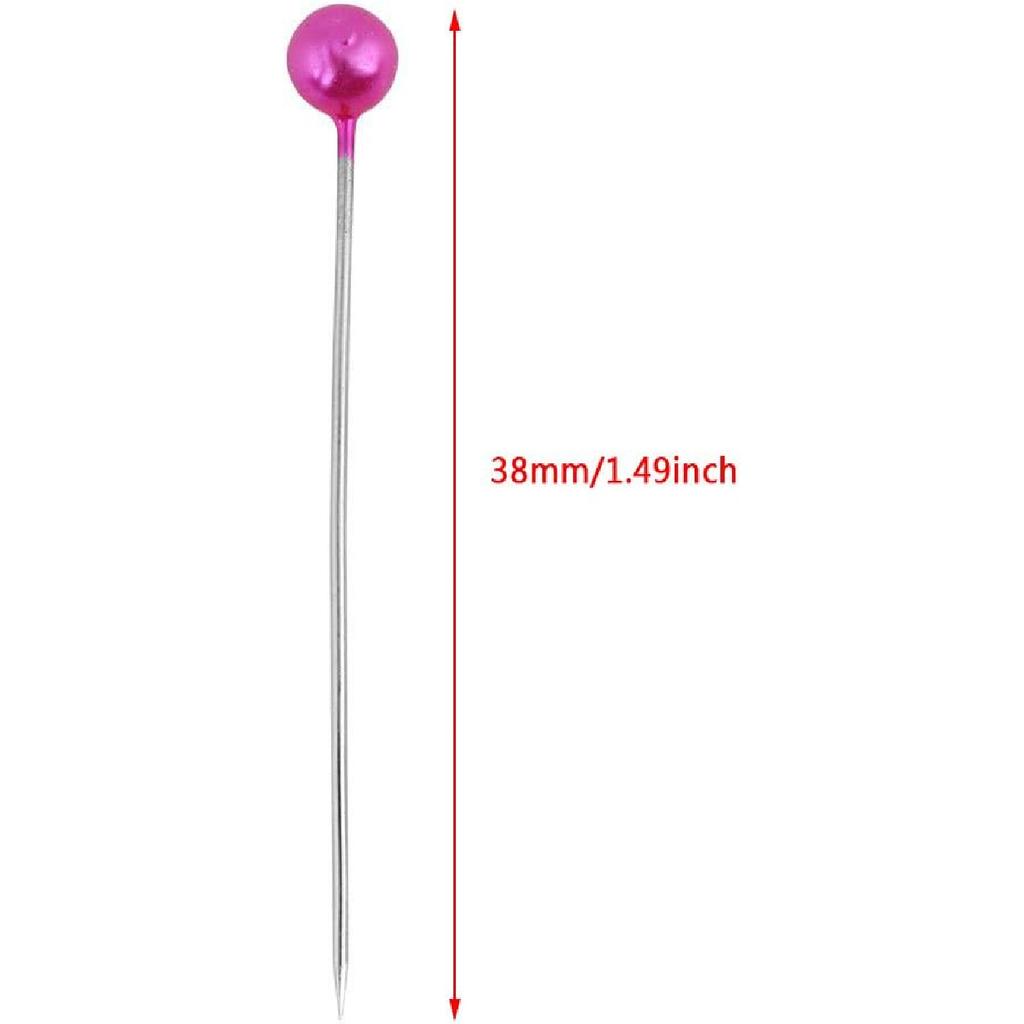 500Pcs Bottle Multicolor Straight Pins Beads Needles Quilting Pins Fabric Covered Pin Cushion Bottle Sewing Craft