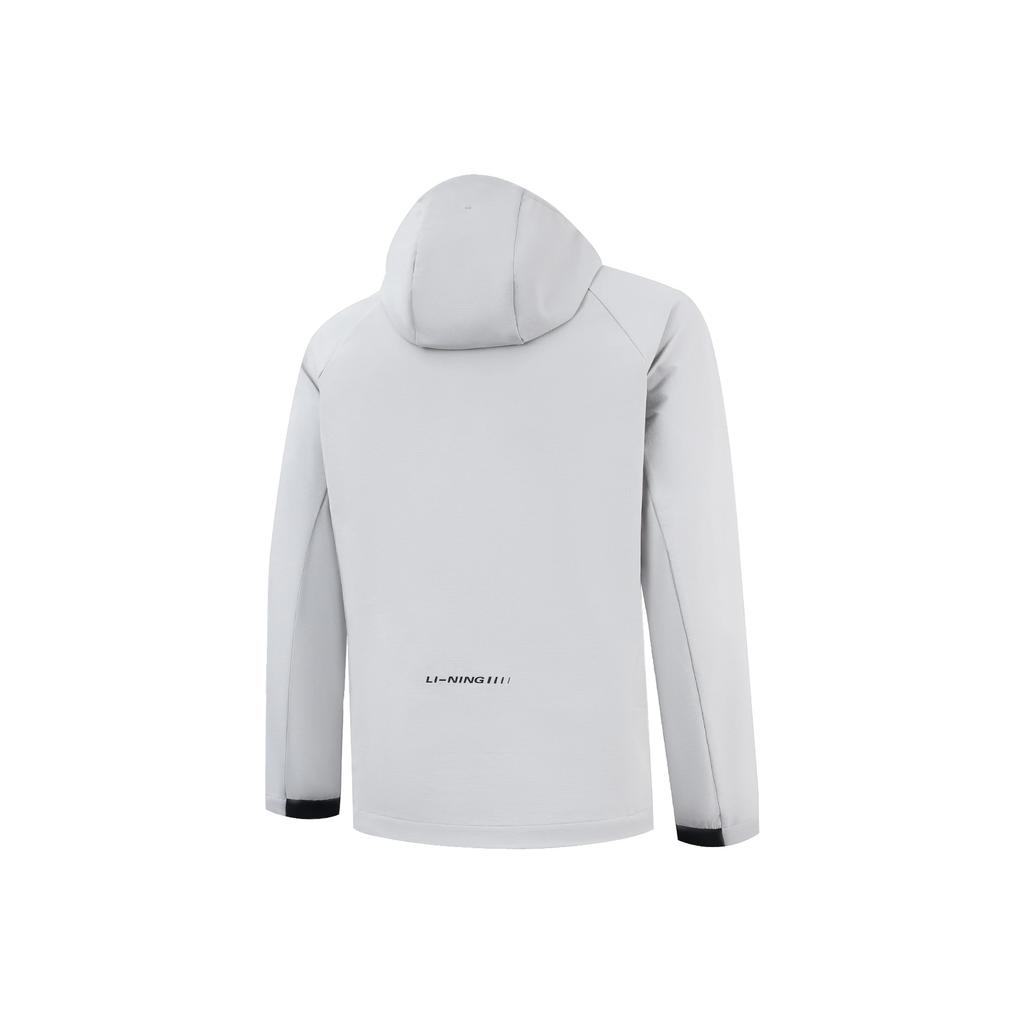 Li Ning Group Purchase Series Back Letter Zipper Hooded Warm Sports Windbreaker Men Outerwear AFDVF91-7