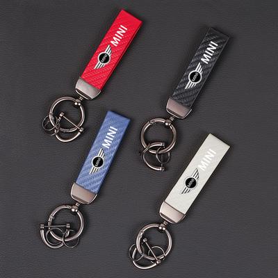 High-end Leather Key Chain Car Logo Keyring Auto Interiors Accessories For Mini Cooper One JCW F54 F55 F56 F57 F60 R50 R52 R53 Rdxzk11