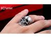 Retro Men's Titanium Skull Ring - Stainless Steel Punk Jewelry