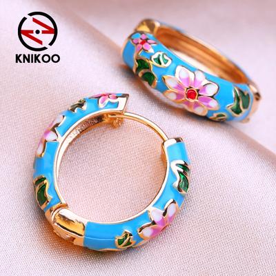 Brincos de clipe redondo para mulheres moda flor brincos jewerly para presentes de festa de casamento