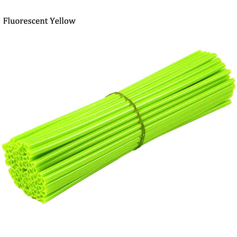 72pcs Bicycle Wheel Spoked Protector Wraps 17/24cm Wheel Rim Spoke Wrap Kit for Motorcycle Bike Color Rims Skin Trim Covers Pipe