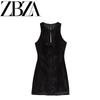 Zab Autumn New Women Clothes Western Style French Style Design Versitile Fashion Velvet Bow Decoration Dress